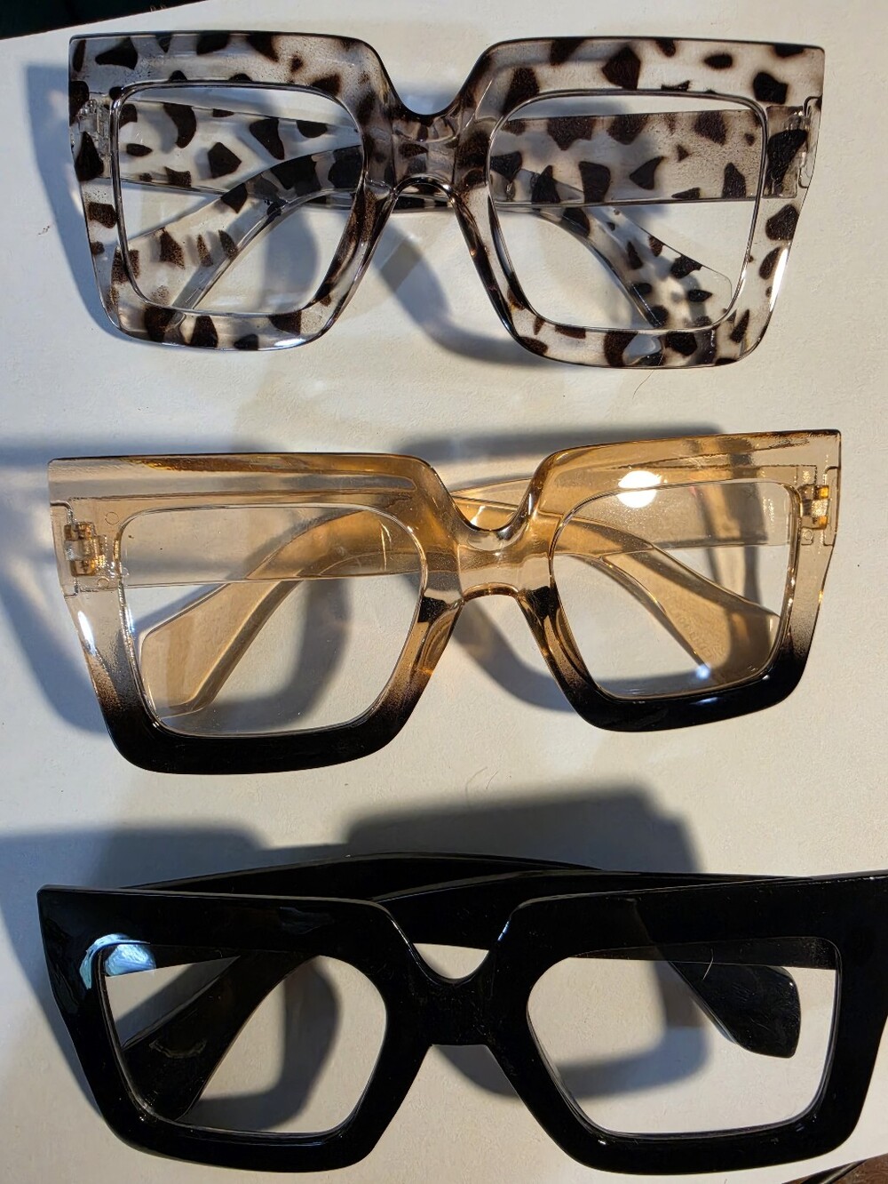 Black Square Oversized Women’s Glasses - Unbranded